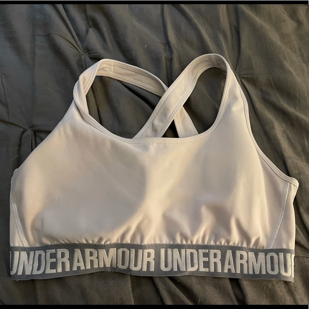 White Under Armour Sports Bra